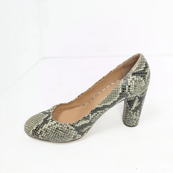 Banana republic leather snake skin pattern heels - Picture 7 of 16